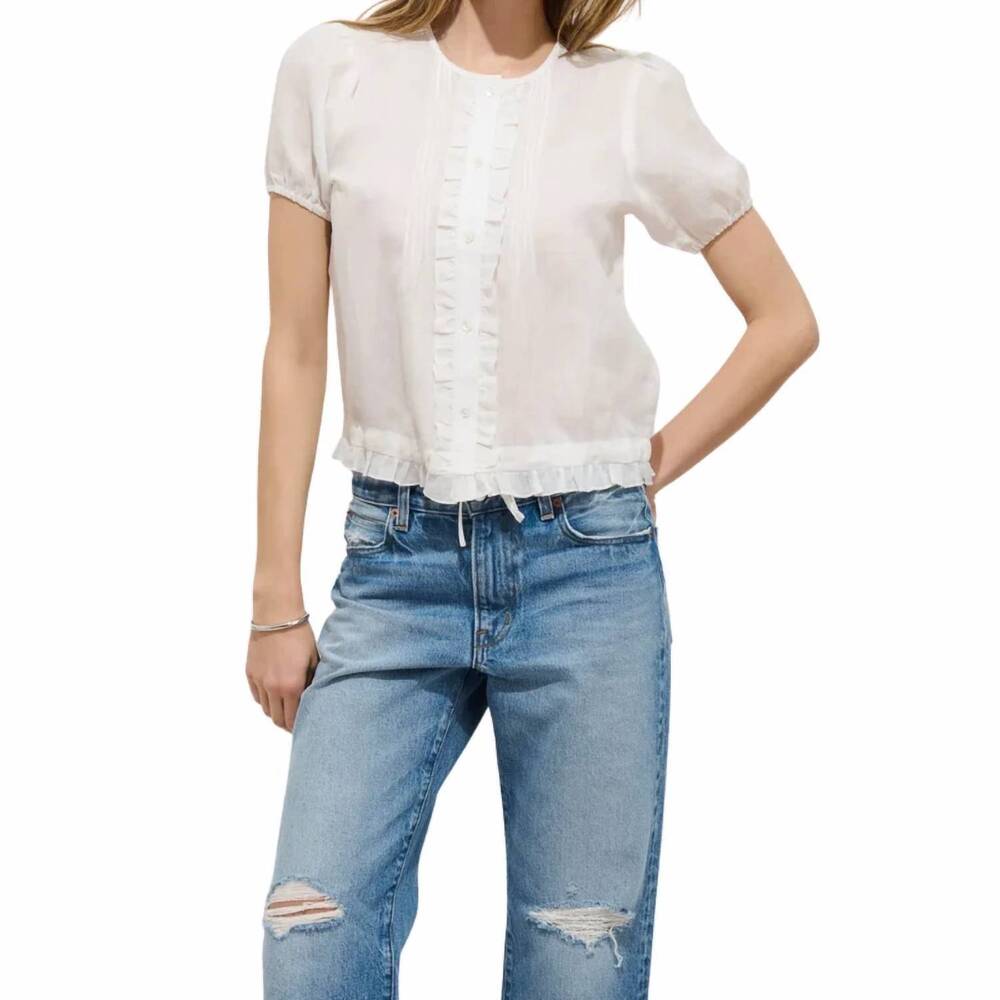 NEW ALEX MILL brittany top in off white